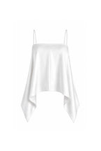 Back Lace Strappy Satin Blouse | White - Soréa