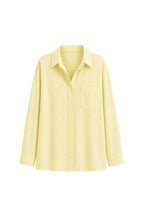 Basic Oversized Pocket Shirt | Yellow - Soréa