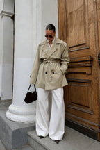 Belted Basic Trench Coat | Khaki - Soréa