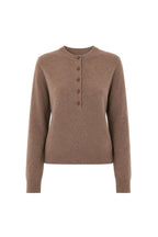 Bicycle Collar Button Textured Blouse | Brown - Soréa