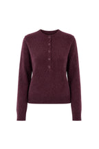 Bicycle Collar Button Textured Blouse | Burgundy - Soréa