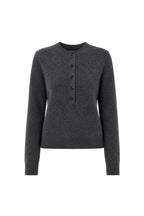 Bicycle Collar Button Textured Blouse | Dark Grey - Soréa