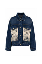 Fringe Denim Jacket | Dark Denim - Soréa