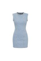 Fringed Sleeveless Denim Mini Dress - Soréa