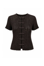 Knitted Pattern Knit Blouse with Accessory Detail - Soréa