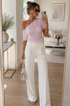 Off Shoulder Guipure Blouse - Soréa