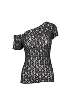 Off Shoulder Guipure Blouse | Black - Soréa