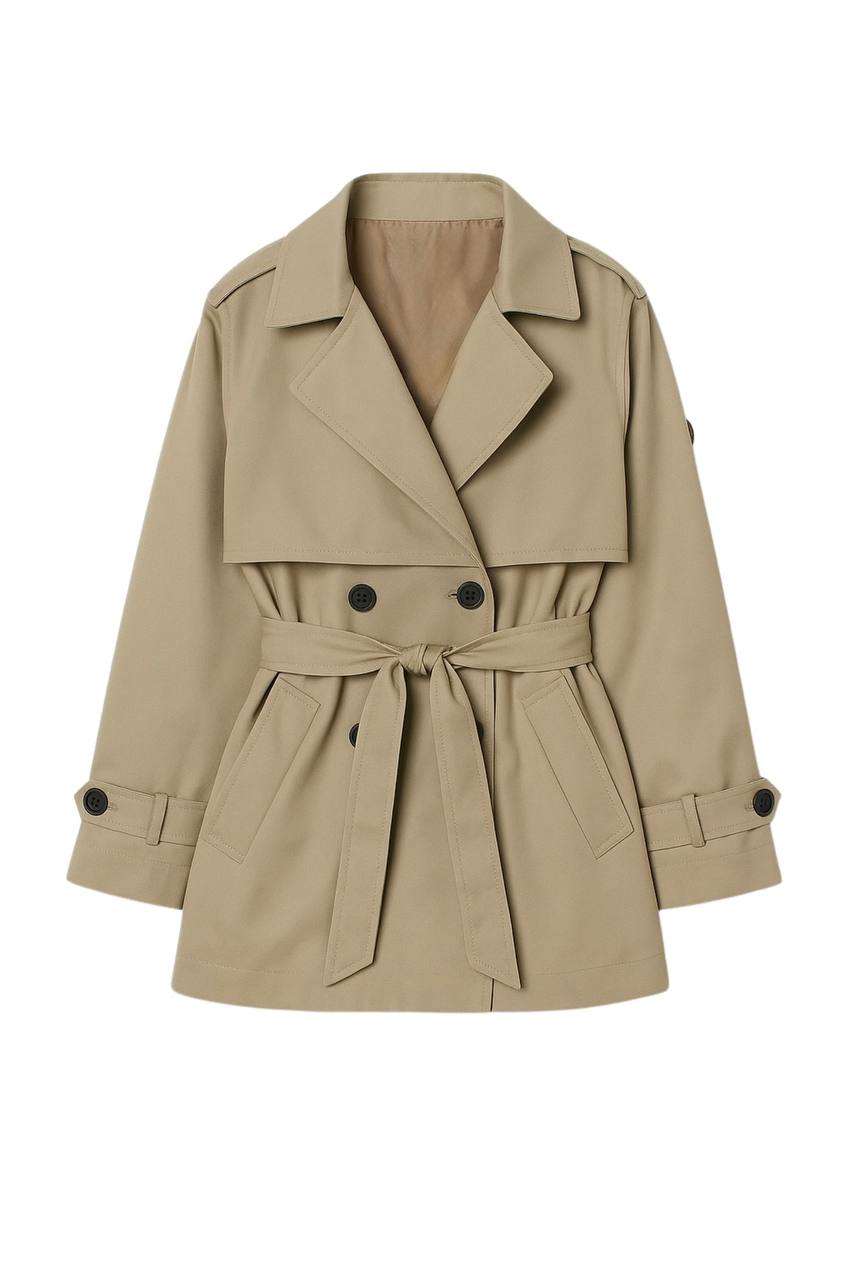 Belted Basic Trench Coat | Khaki