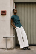 Button Wrap Knit Blouse | Teal Green