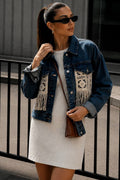 Fringe Denim Jacket | Dark Denim