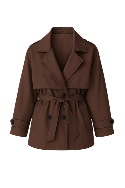 Belted Basic Trench Coat | Dark Brown