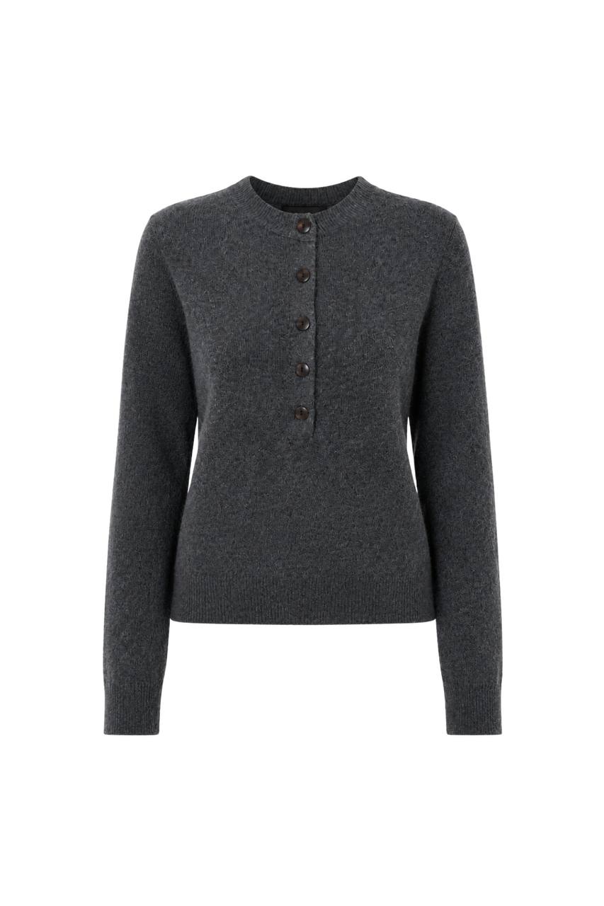 Bicycle Collar Button Textured Blouse | Dark Grey