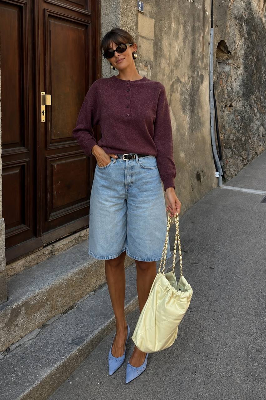 Bicycle Collar Button Textured Blouse | Burgundy
