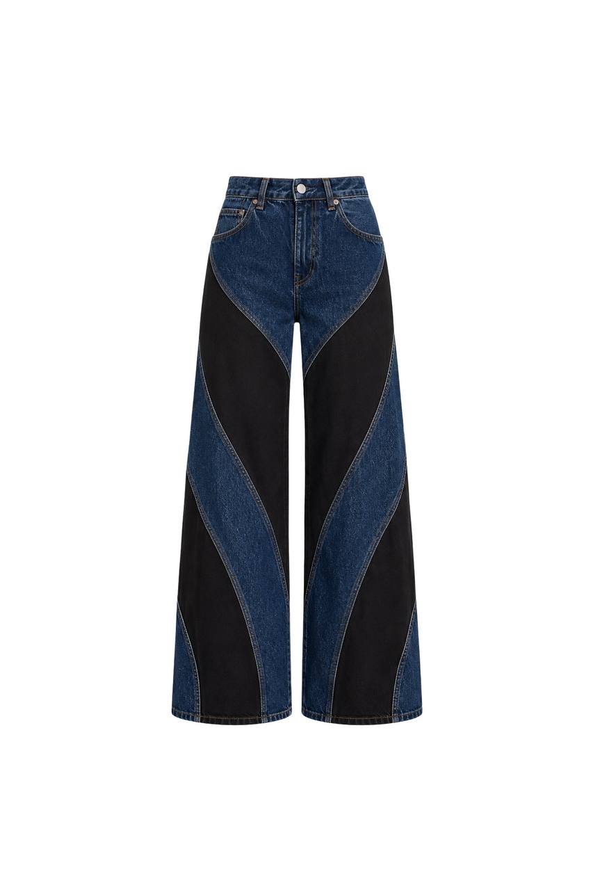 Two-Colour Trim Jeans | Navy