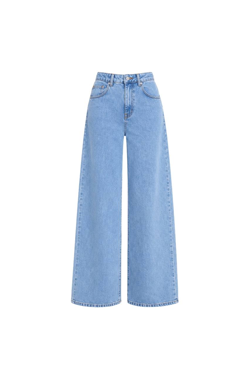 High Waist Basic Baggy Jeans | Light Blue