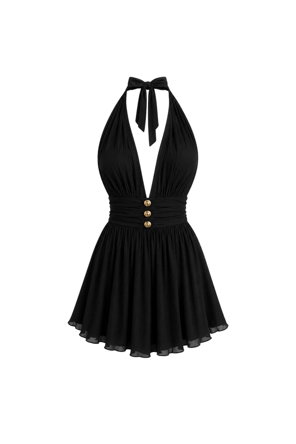 Mini Dress with Neck Tie Accessory