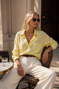 Basic Oversized Pocket Shirt | Yellow