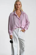 Basic Oversized Pocket Shirt | Pink
