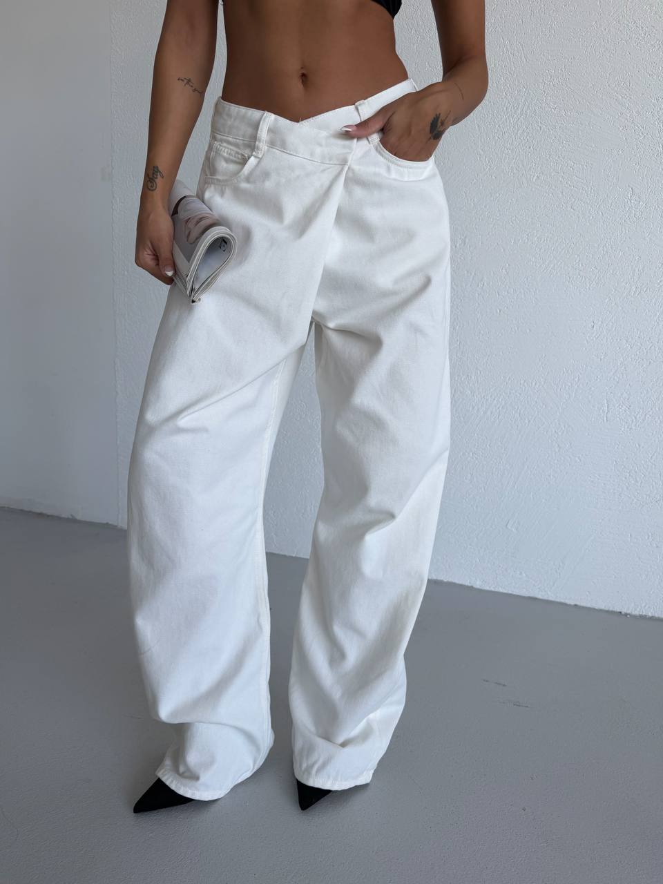 Cross Tie Jeans | White