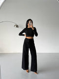 High Waist Suede Jeans