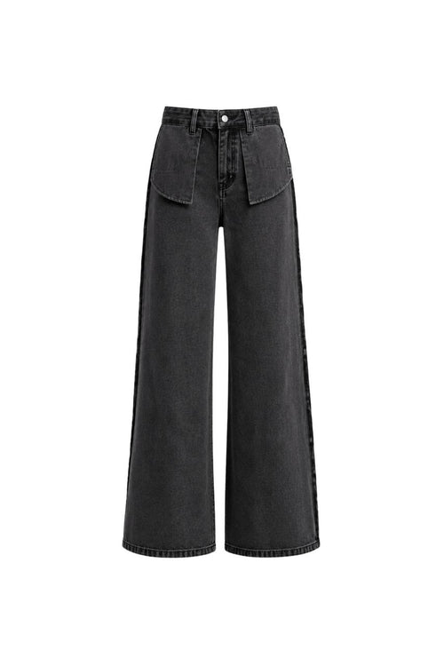 Pocket Reverse Stitch Jeans | Grey - Soréa