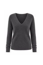V-Neck Long Sleeve Textured Blouse | Grey - Soréa