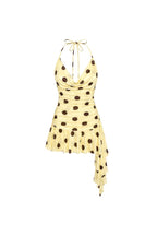 V-Neck Polka Dot Mini Dress | Yellow - Soréa